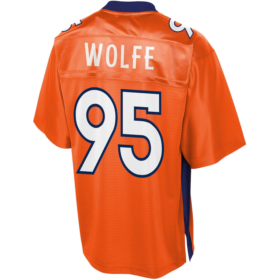 Denver Broncos Derek Wolfe Pro Line Big & Tall Orange Football Jersey product image