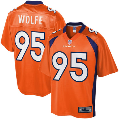 Denver Broncos Derek Wolfe Pro Line Big & Tall Orange Football Jersey product image