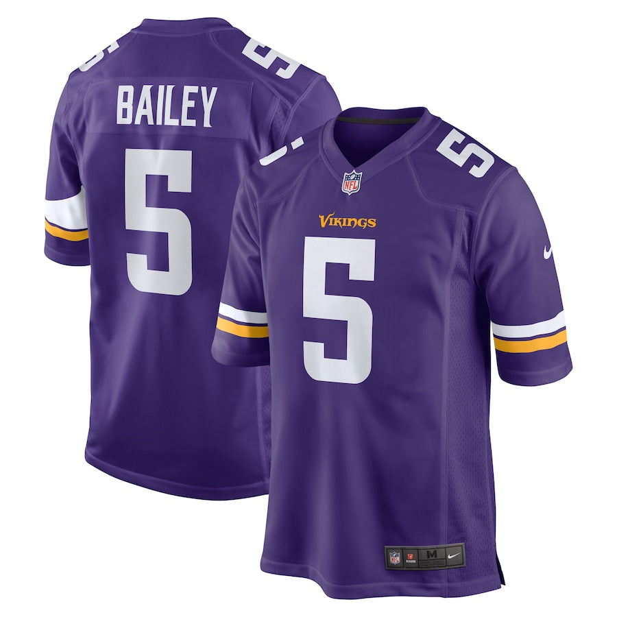 Minnesota Vikings Dan Bailey Game Purple Football Jersey product image