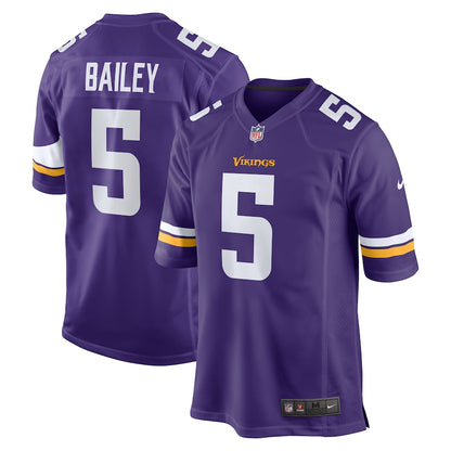 Minnesota Vikings Dan Bailey Game Purple Football Jersey product image