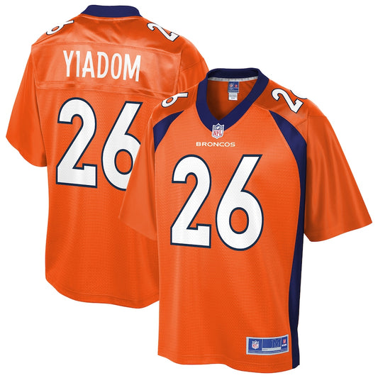DEN IY  Pro Line Orange Primary Team Jersey rtj football 474