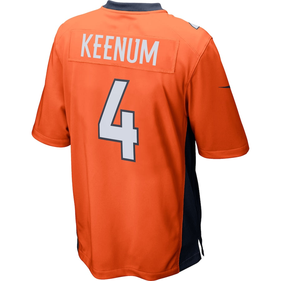 Denver Broncos Case Keenum Game Orange Football Jersey product image