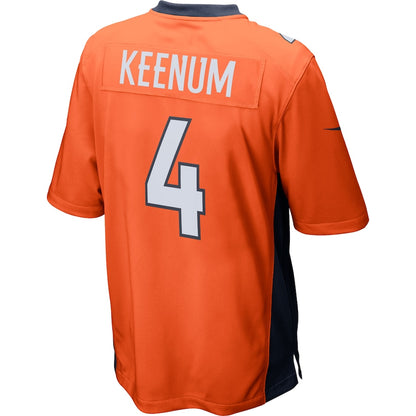 Denver Broncos Case Keenum Game Orange Football Jersey product image