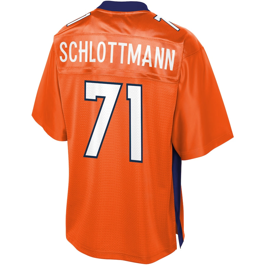 Denver Broncos Austin Schlottmann Pro Line Orange Football Jersey product image