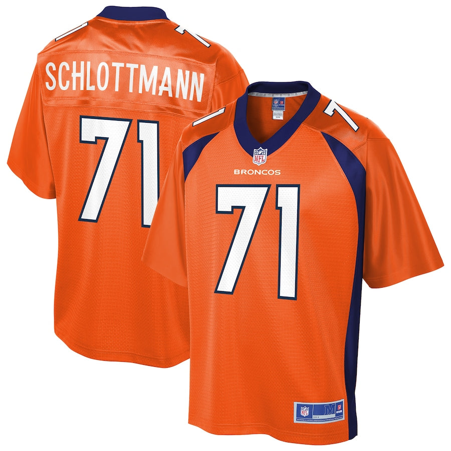 Denver Broncos Austin Schlottmann Pro Line Orange Football Jersey product image
