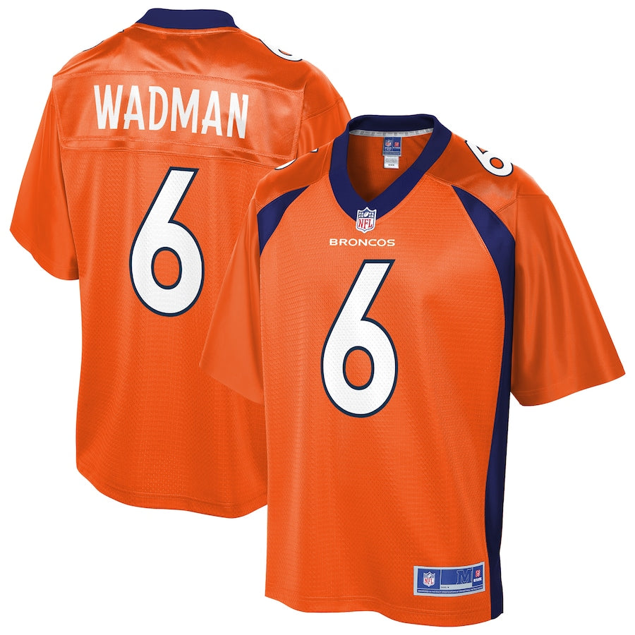 Denver Broncos Colby Wadman Pro Line Orange Football Jersey product image
