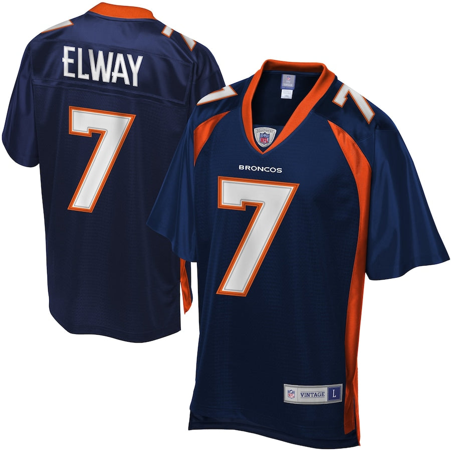 Denver Broncos John Elway Pro Line Navy Football Jersey product image