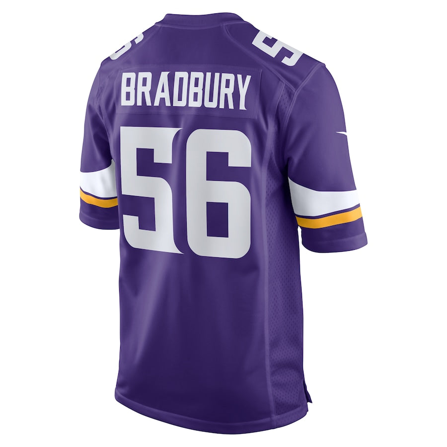 Minnesota Vikings Garrett Bradbury Game Purple Football Jersey product image