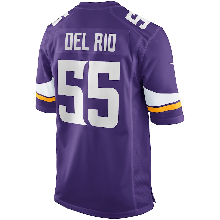 Minnesota Vikings Jack Del Rio Game Purple Football Jersey product image
