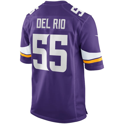 Minnesota Vikings Jack Del Rio Game Purple Football Jersey product image