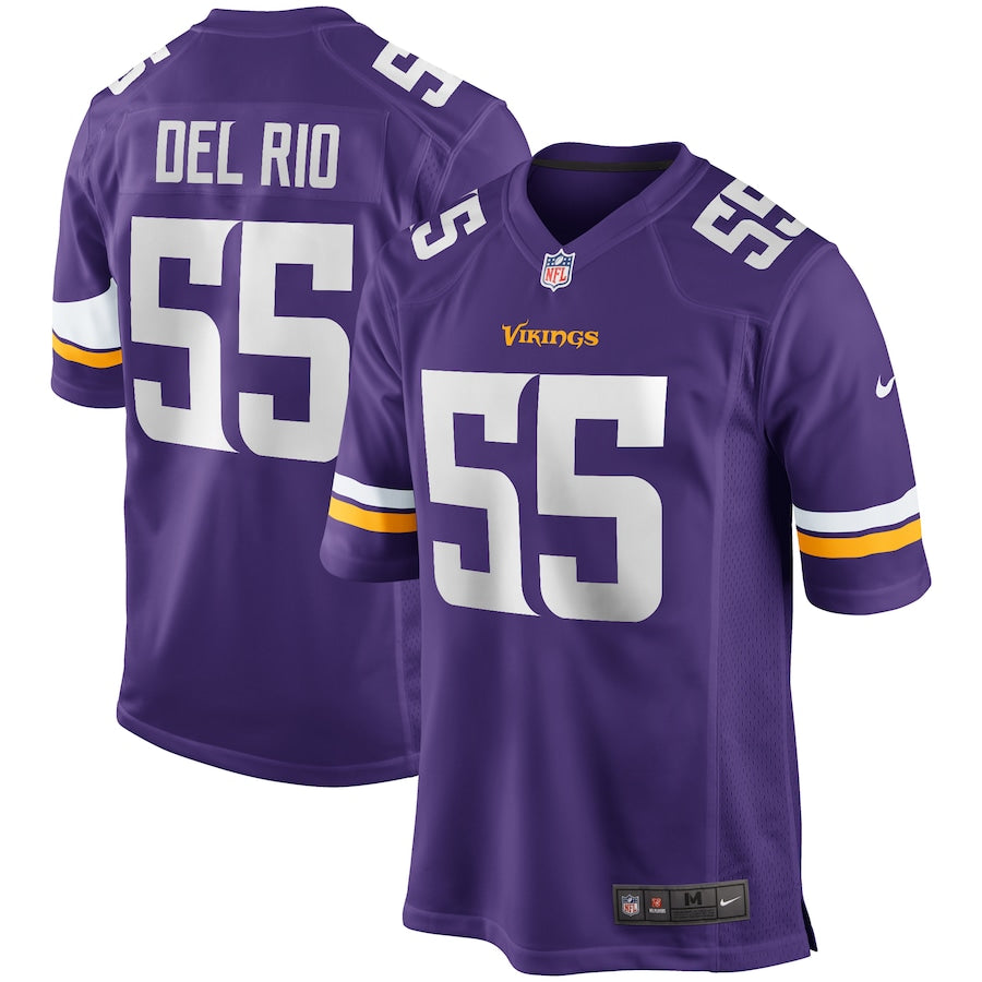 Minnesota Vikings Jack Del Rio Game Purple Football Jersey product image