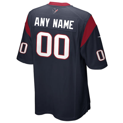 Houston Texans Navy Custom Game Team Color Navy Football Jersey product image