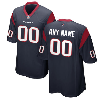 Houston Texans Navy Custom Game Team Color Navy Football Jersey product image