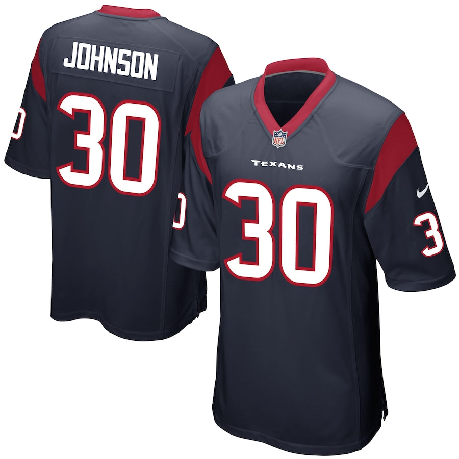 Houston Texans Kevin Johnson Game Navy Football Jersey product image