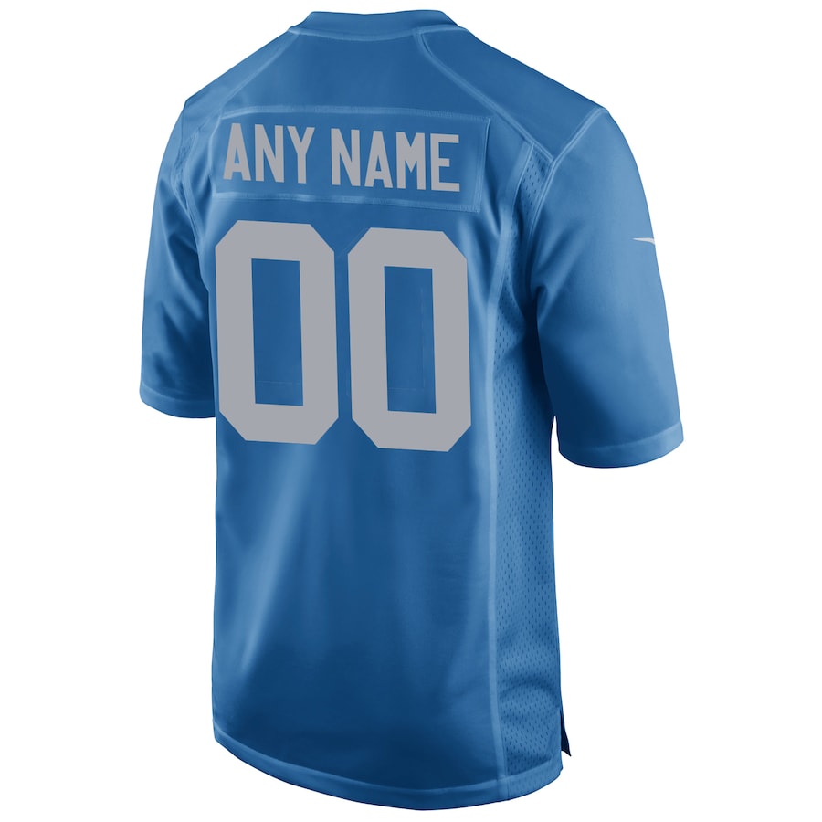 Detroit Lions Blue Custom Throwback Game Blue Football Jersey product image