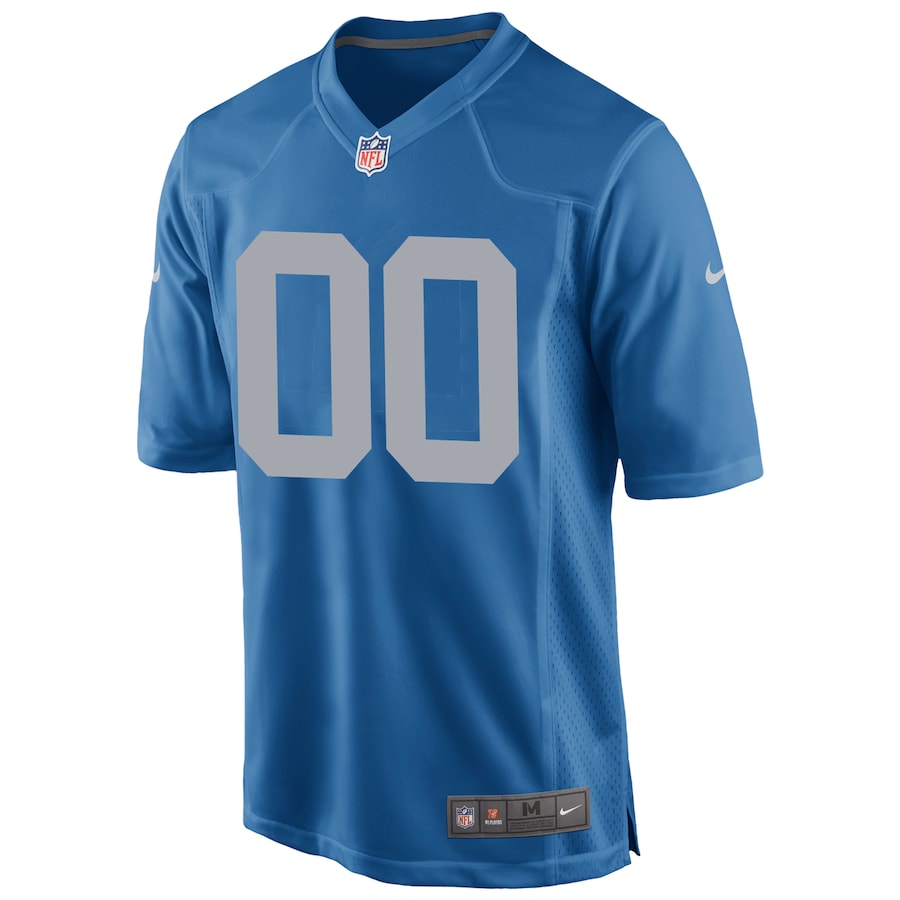 Detroit Lions Blue Custom Throwback Game Blue Football Jersey product image