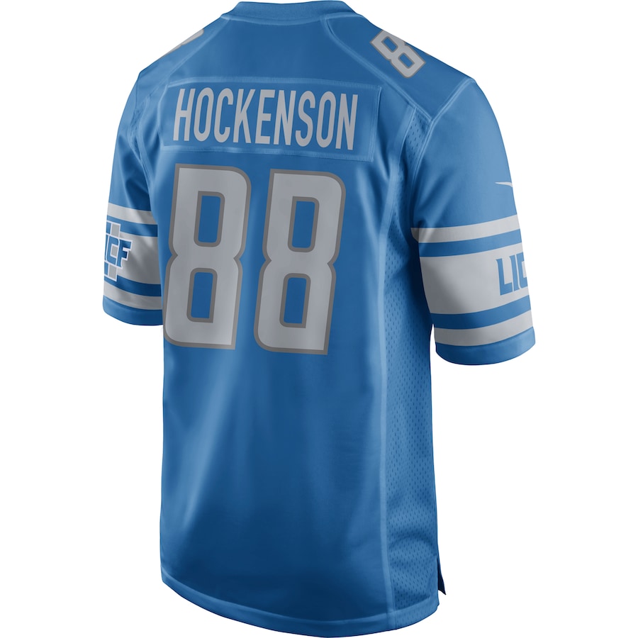 Detroit Lions T.j. Hockenson Game Blue Football Jersey product image