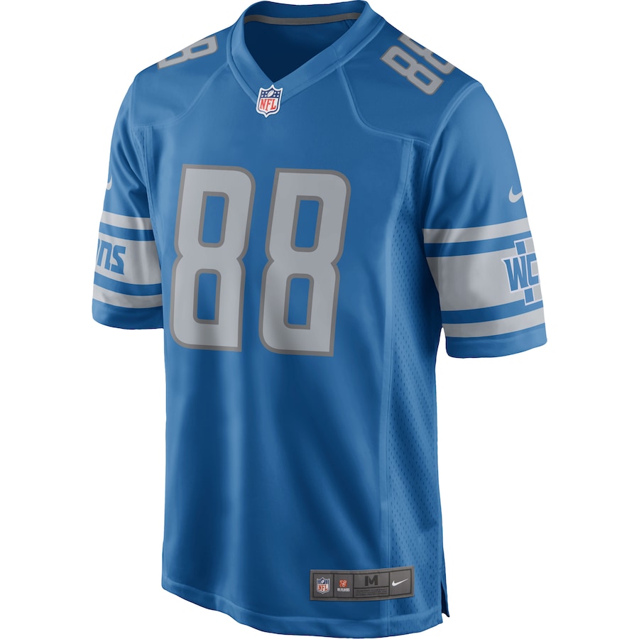 Detroit Lions T.j. Hockenson Game Blue Football Jersey product image