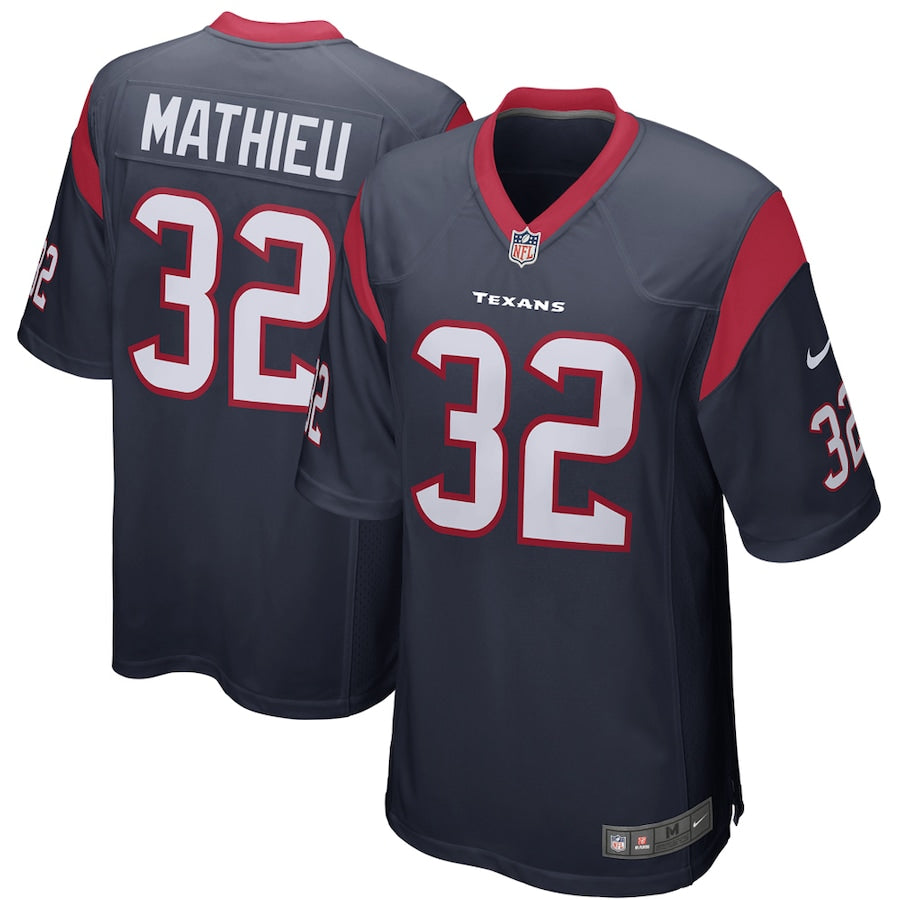 Houston Texans Tyrann Mathieu Game Navy Football Jersey product image