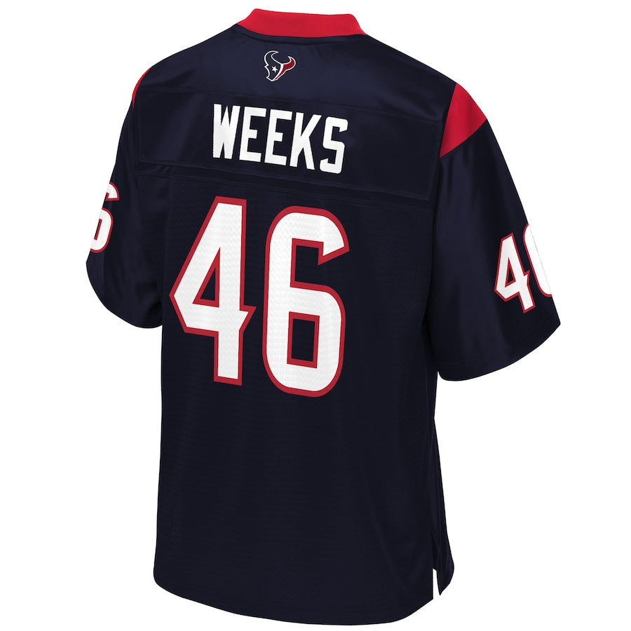 Houston Texans Jon Weeks Pro Line Big & Tall Navy Football Jersey product image