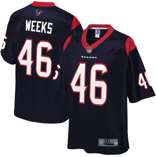 Houston Texans Jon Weeks Pro Line Big & Tall Navy Football Jersey product image