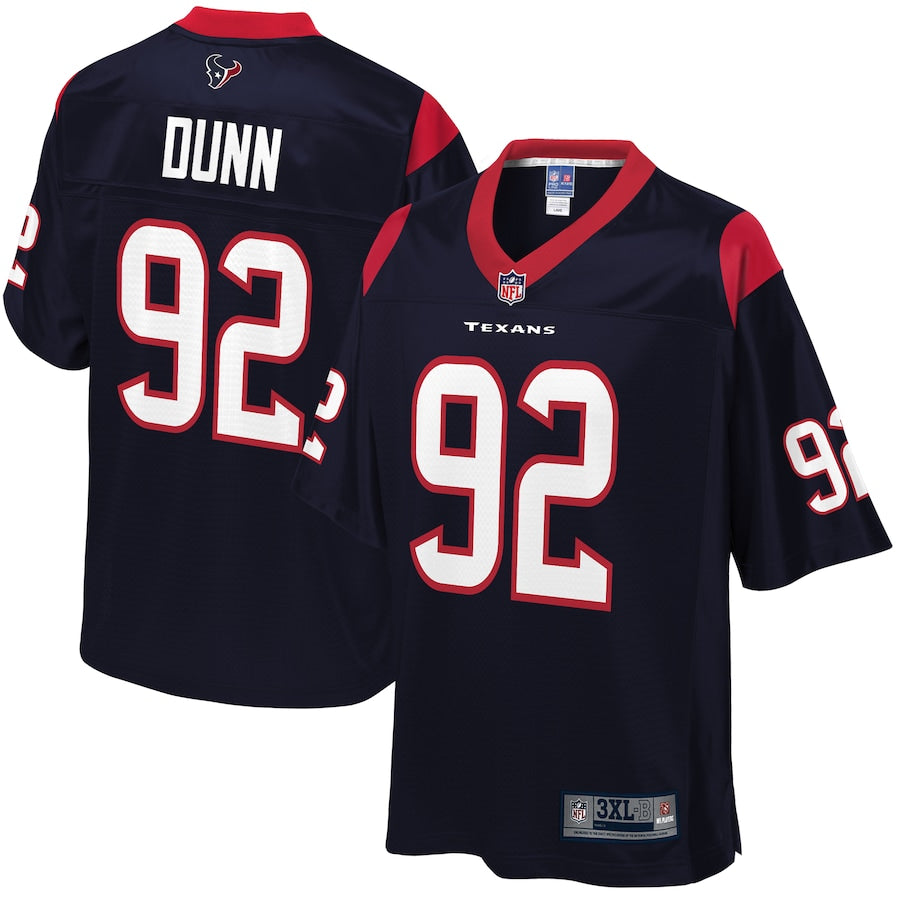 Houston Texans Brandon Dunn Pro Line Big & Tall Navy Football Jersey product image