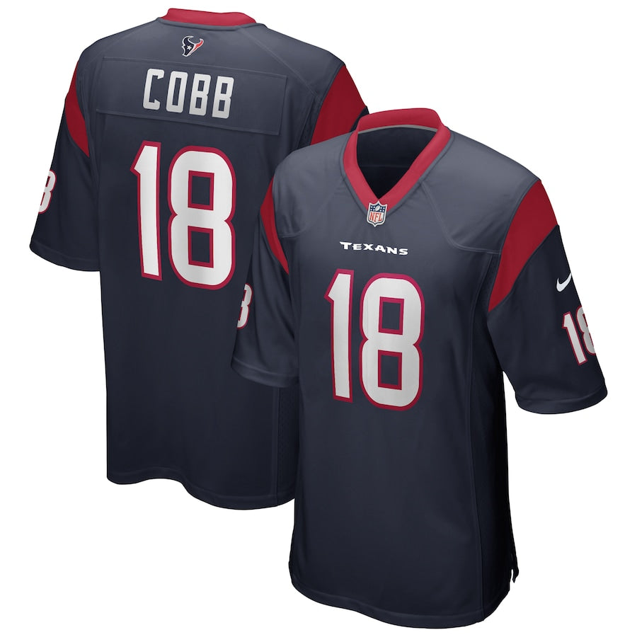 Houston Texans Randall Cobb Game Navy Football Jersey product image