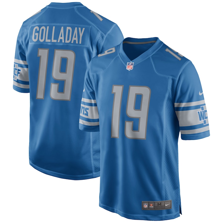 Detroit Lions Kenny Golladay Game Blue Football Jersey product image