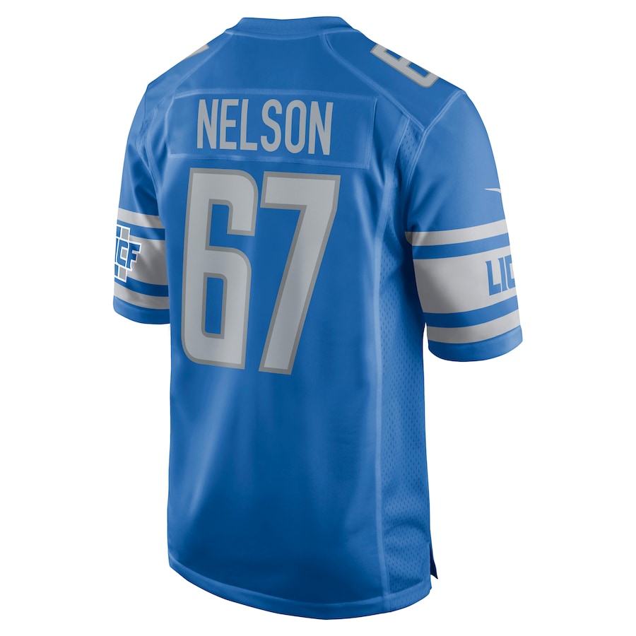 Detroit Lions Matt Nelson Game Blue Football Jersey product image
