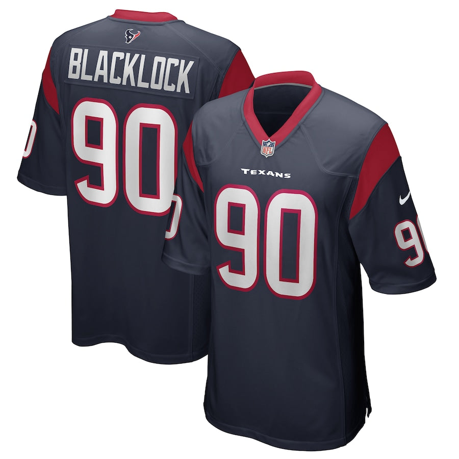 Houston Texans Ross Blacklock Game Navy Football Jersey product image