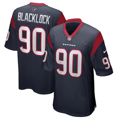 Houston Texans Ross Blacklock Game Navy Football Jersey product image