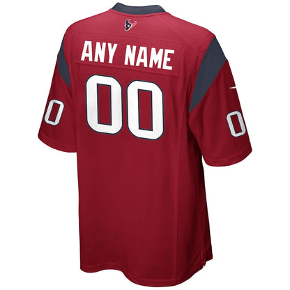 Houston Texans Red Custom Alternate Game Red Football Jersey product image