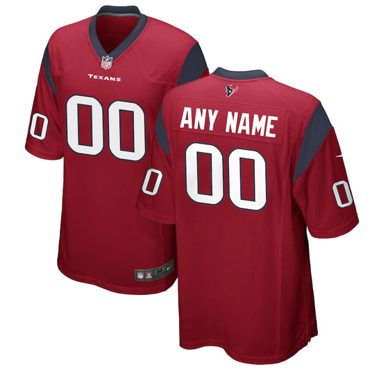 Houston Texans Red Custom Alternate Game Red Football Jersey product image