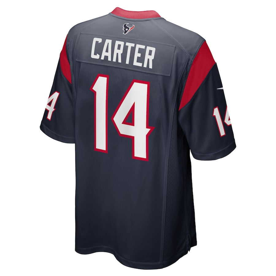 Houston Texans Deandre Carter Game Navy Football Jersey product image