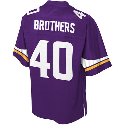 Minnesota Vikings Kentrell Brothers Pro Line Team Color Purple Football Jersey product image