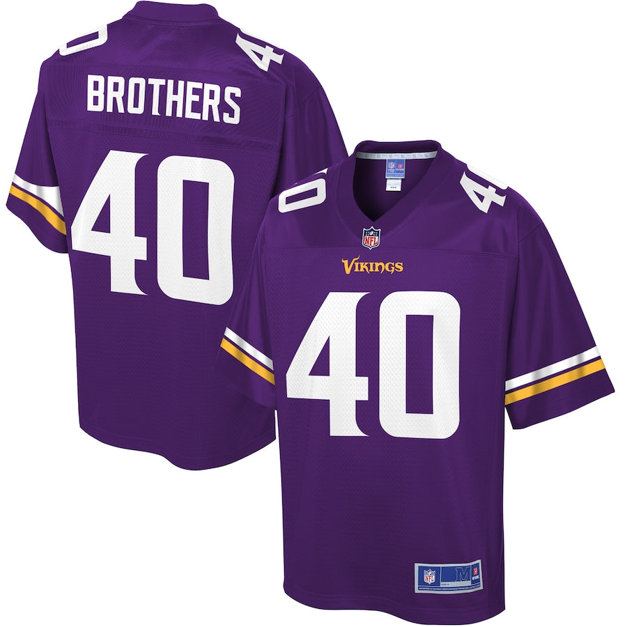 Minnesota Vikings Kentrell Brothers Pro Line Team Color Purple Football Jersey product image