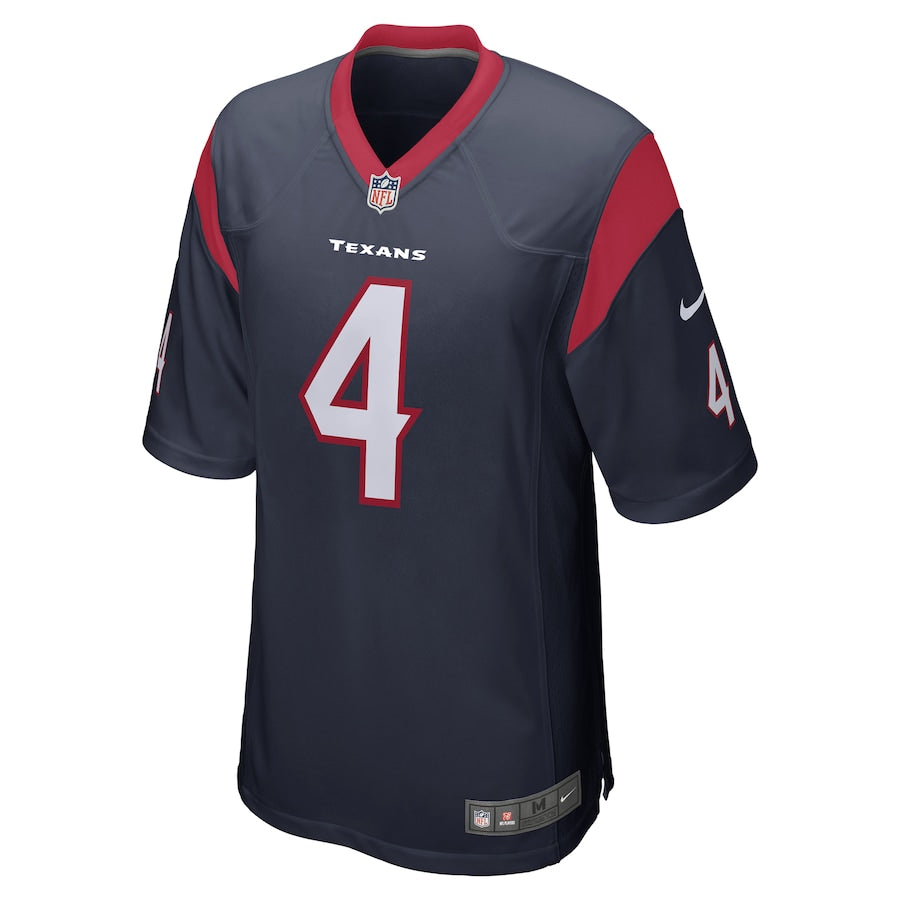 Houston Texans Deshaun Watson Game Navy Football Jersey product image