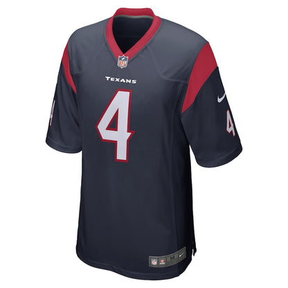 Houston Texans Deshaun Watson Game Navy Football Jersey product image