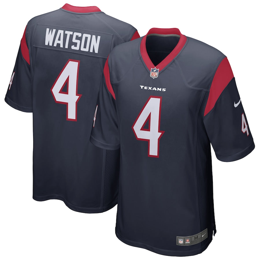 Houston Texans Deshaun Watson Game Navy Football Jersey product image