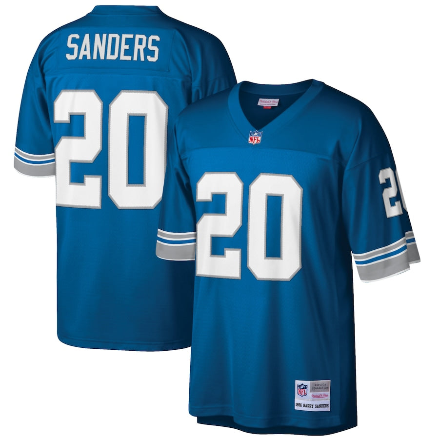 Detroit Lions Barry Sanders 1996 Big & Tall Blue Football Jersey product image