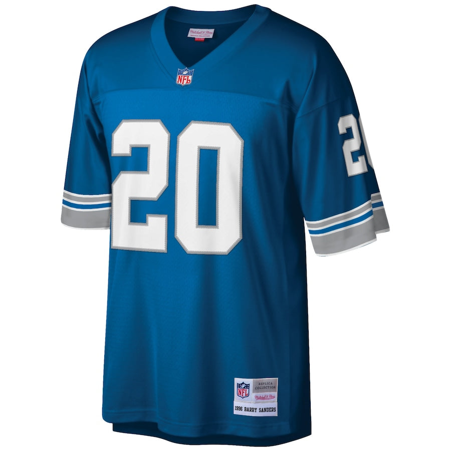 Detroit Lions Barry Sanders 1996 Big & Tall Blue Football Jersey product image