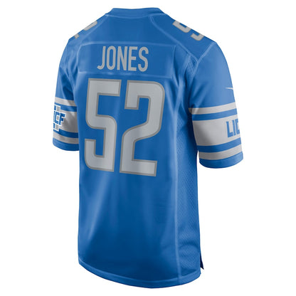 Detroit Lions Christian Jones Game Blue Football Jersey product image