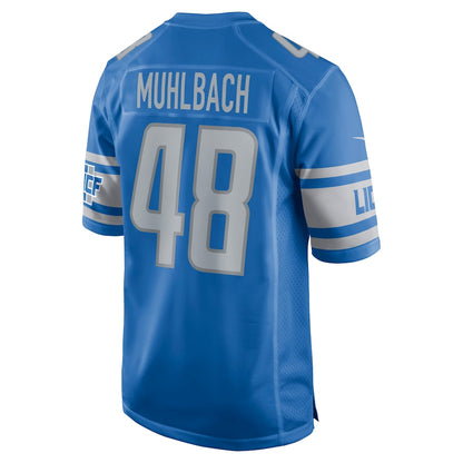 Detroit Lions Don Muhlbach Game Blue Football Jersey product image
