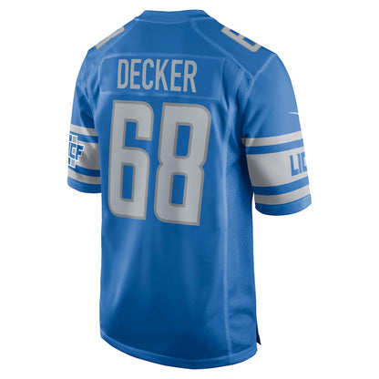 Detroit Lions Taylor Decker Game Blue Football Jersey product image
