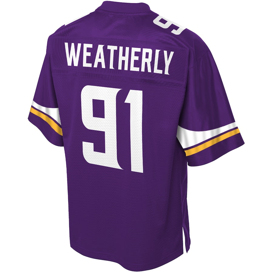 Minnesota Vikings Stephen Weatherly Pro Line Team Color Purple Football Jersey product image
