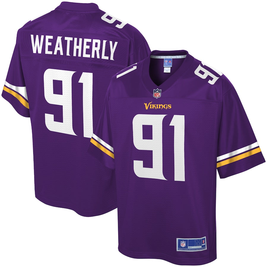 Minnesota Vikings Stephen Weatherly Pro Line Team Color Purple Football Jersey product image