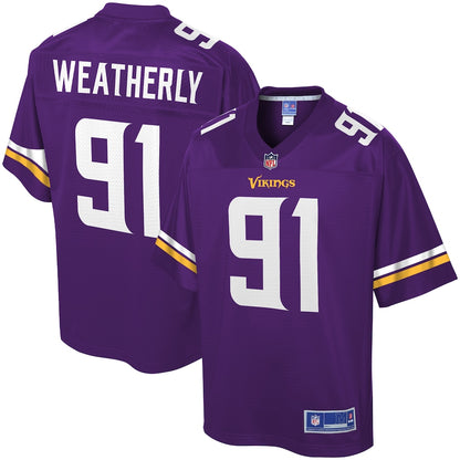 Minnesota Vikings Stephen Weatherly Pro Line Team Color Purple Football Jersey product image