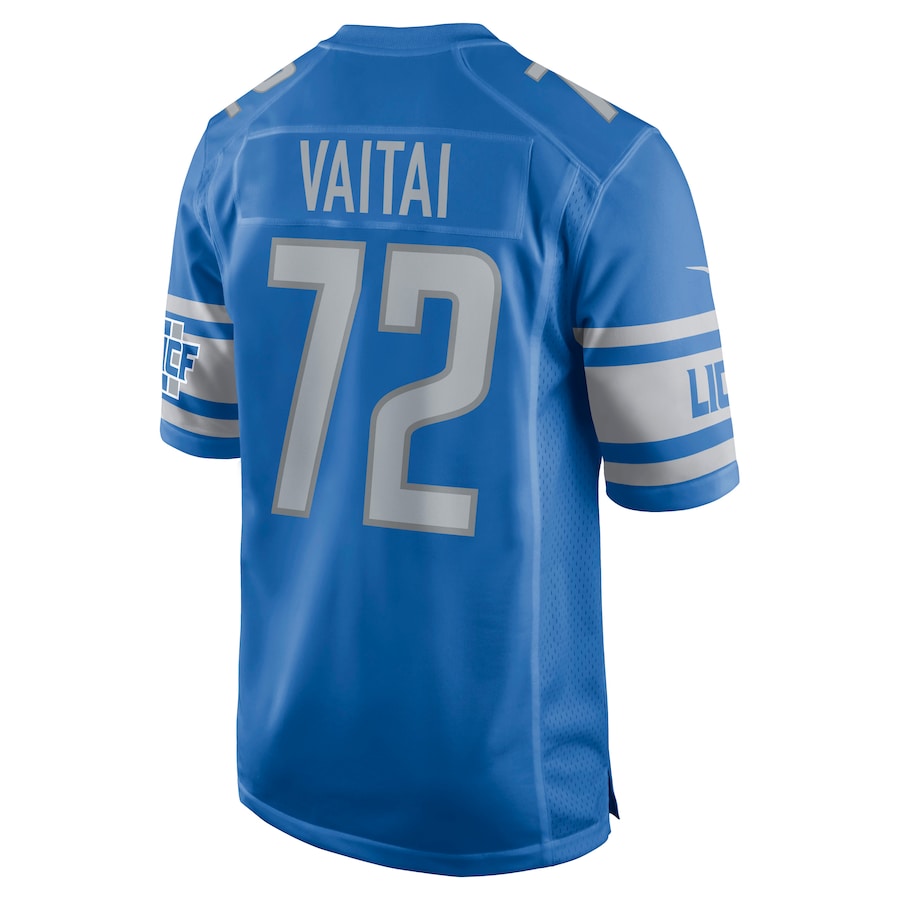 Detroit Lions Halapoulivaati Vaitai Game Blue Football Jersey product image