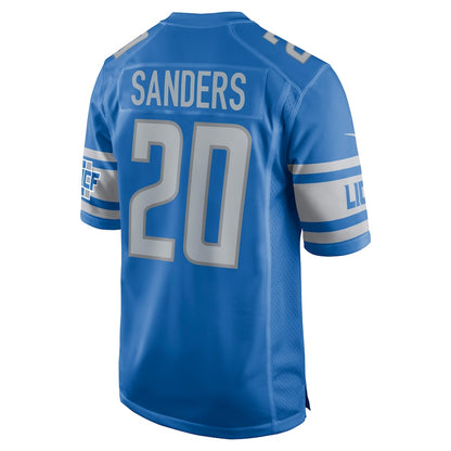 Detroit Lions Barry Sanders Game Blue Football Jersey product image
