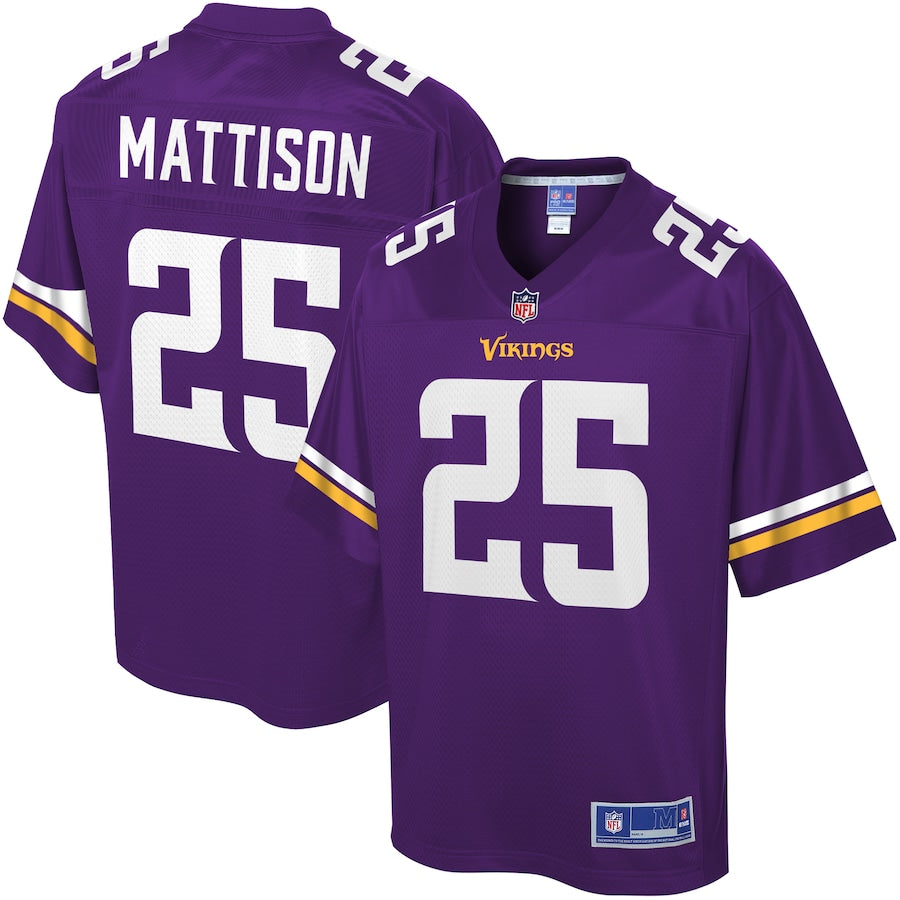 Minnesota Vikings Alexander Mattison Pro Line Purple Football Jersey product image